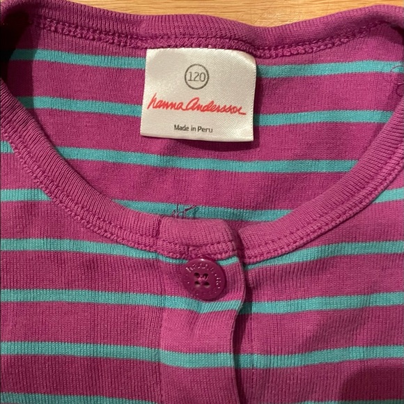 Girl’s Purple & Blue striped Hanna Anderson Dress - Picture 4 of 4
